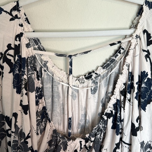 Free People Glenside Printed Peasant Top Size Medium - Picture 6 of 8